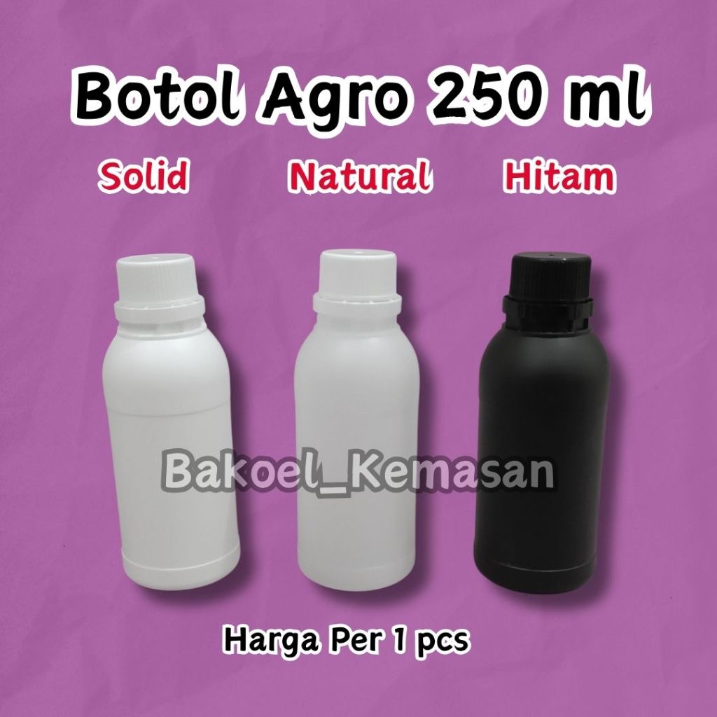 Jual Botol Agro Hdpe Putih Hitam 250ml Kecil Botol Labor 250 Ml