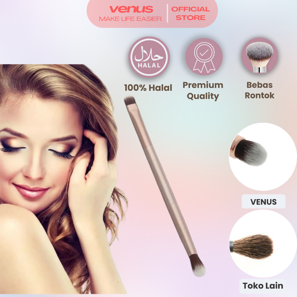 Jual Venusjkt Double Makeup Brush Make Up Brush Eyeshadow And