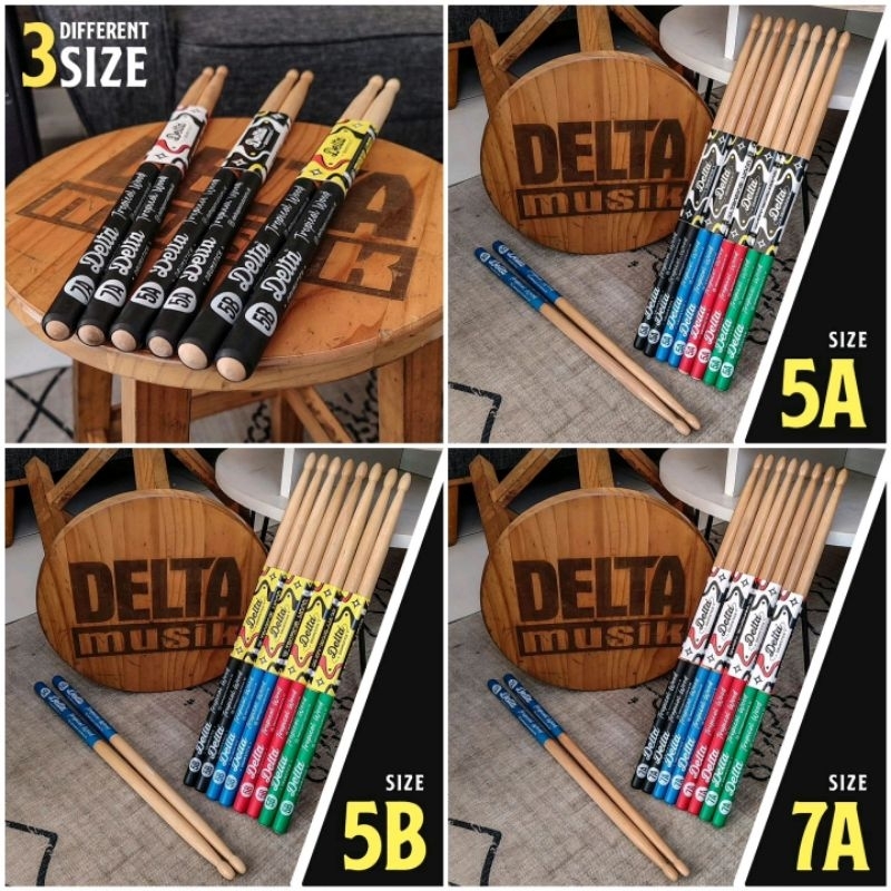 Jual delta stick drum ukuran 5A, 5B, 7B | Shopee Indonesia