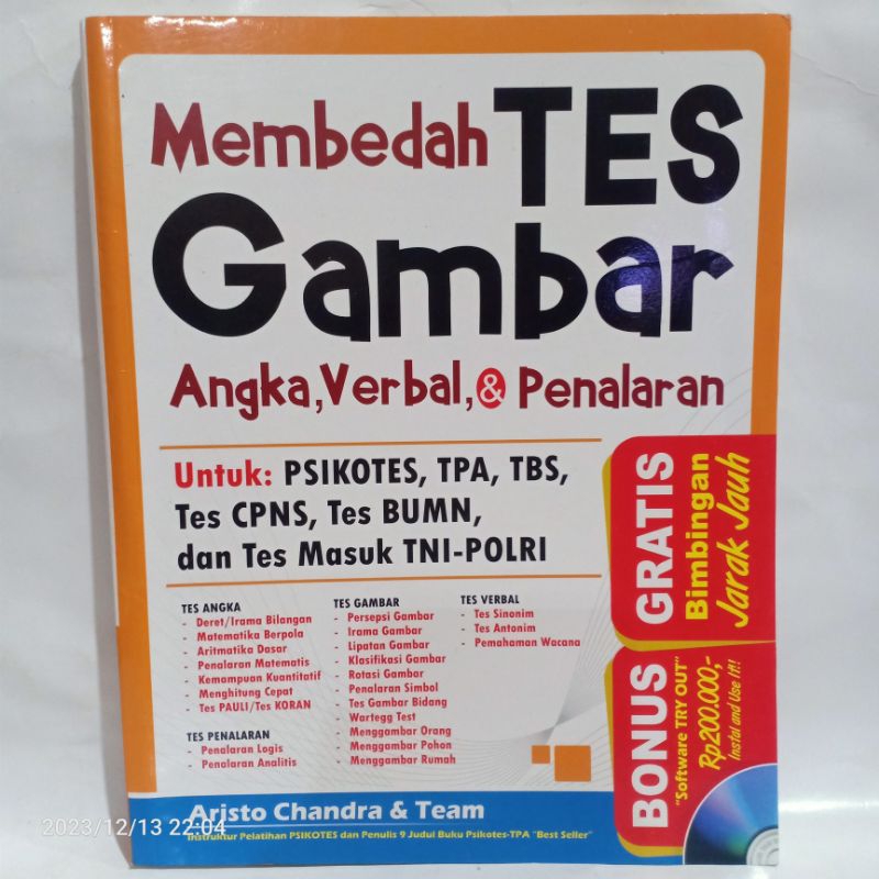 Jual Original Buku Membedah Tes Gambar Angka Verbal And Penalaran Untuk