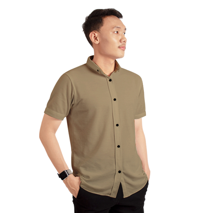 Jual Fortklass Kemeja Max Kemeja Basic Pendek Polos Slimfit Kemeja ...