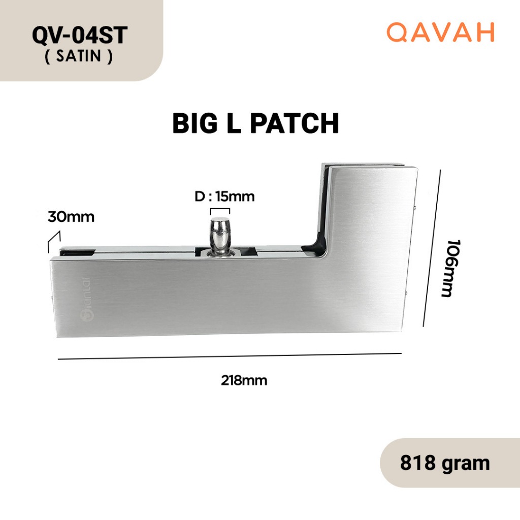 Jual Big L Patch Fitting - Engsel Jepit Pintu Kaca Atas L Panel Kaca ...