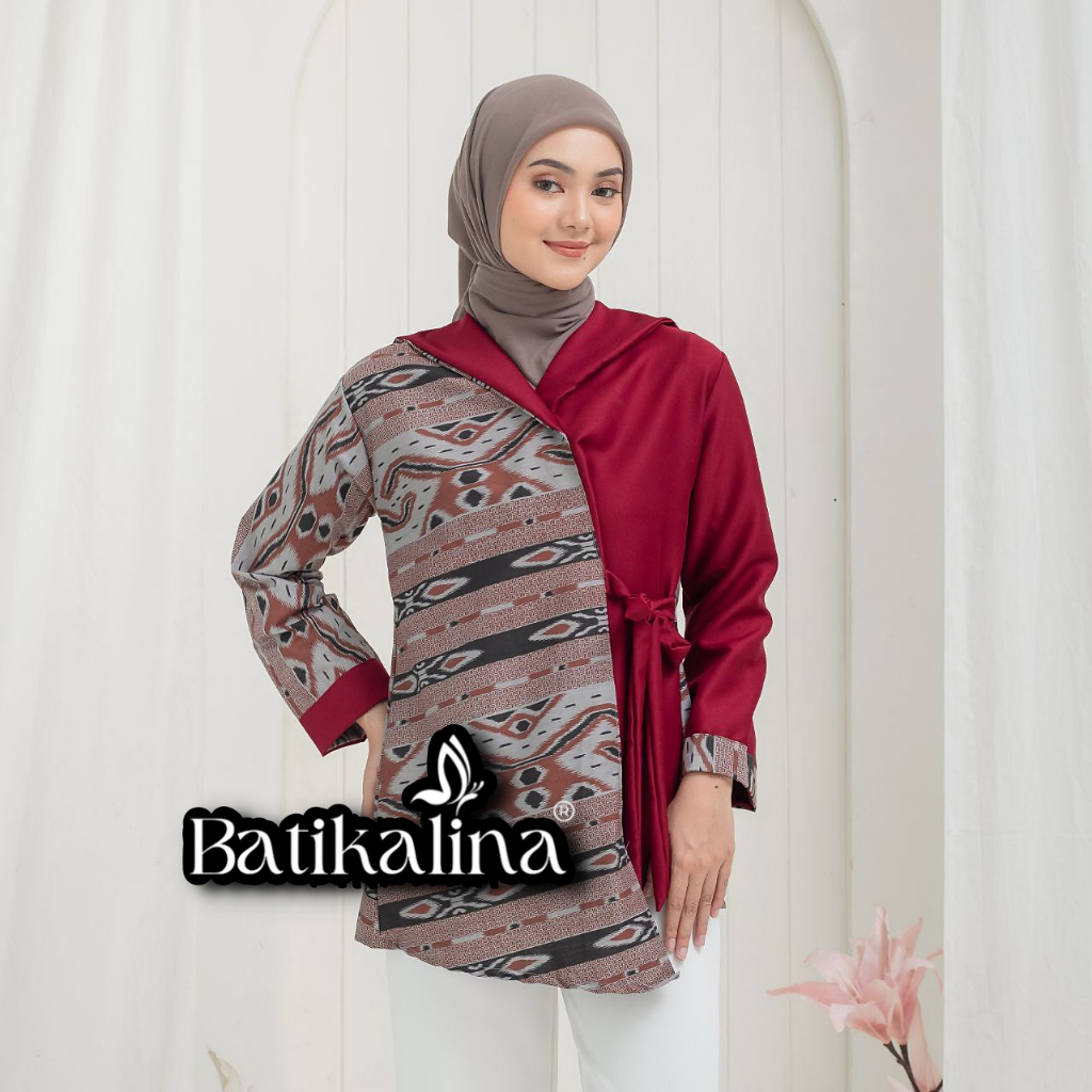 Jual Batikalina Baju Batik Wanita Modern Atasan Blouse Batik Kerja ...