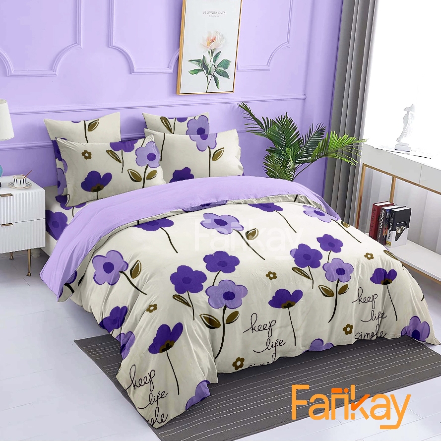 Jual Bed Cover Set Sprei Daisy Mix Lavender - Ukuran Lengkap 90x200 ...