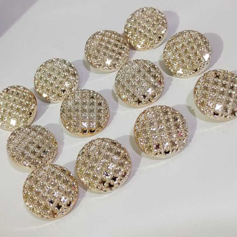 Jual kancing vintage motif rantai diameter 2 cm isi 12 pcs | Shopee ...