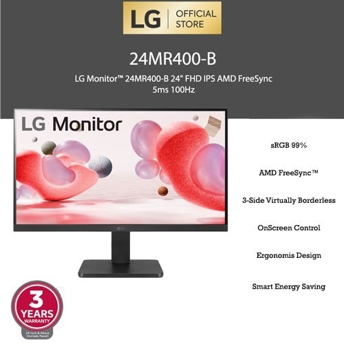 Jual LED Monitor LG 24 Inch 24MR400-B FHD IPS 100HZ | Shopee Indonesia