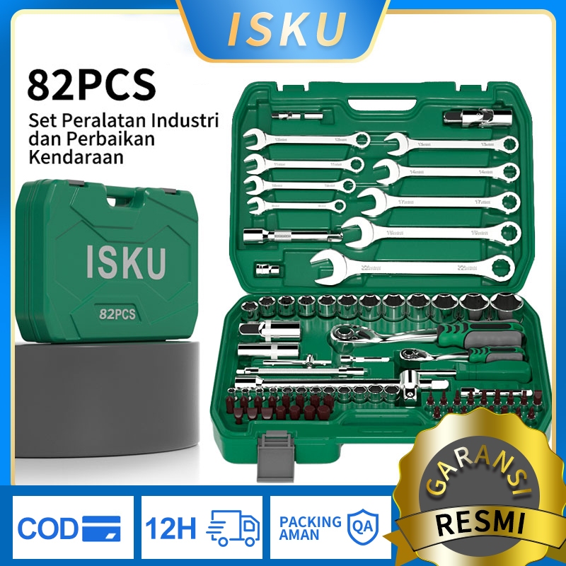 Jual Isku Kunci Socket Set Car Repair Tool Pcs Pcs Pcs Full Lengkap Shock Set