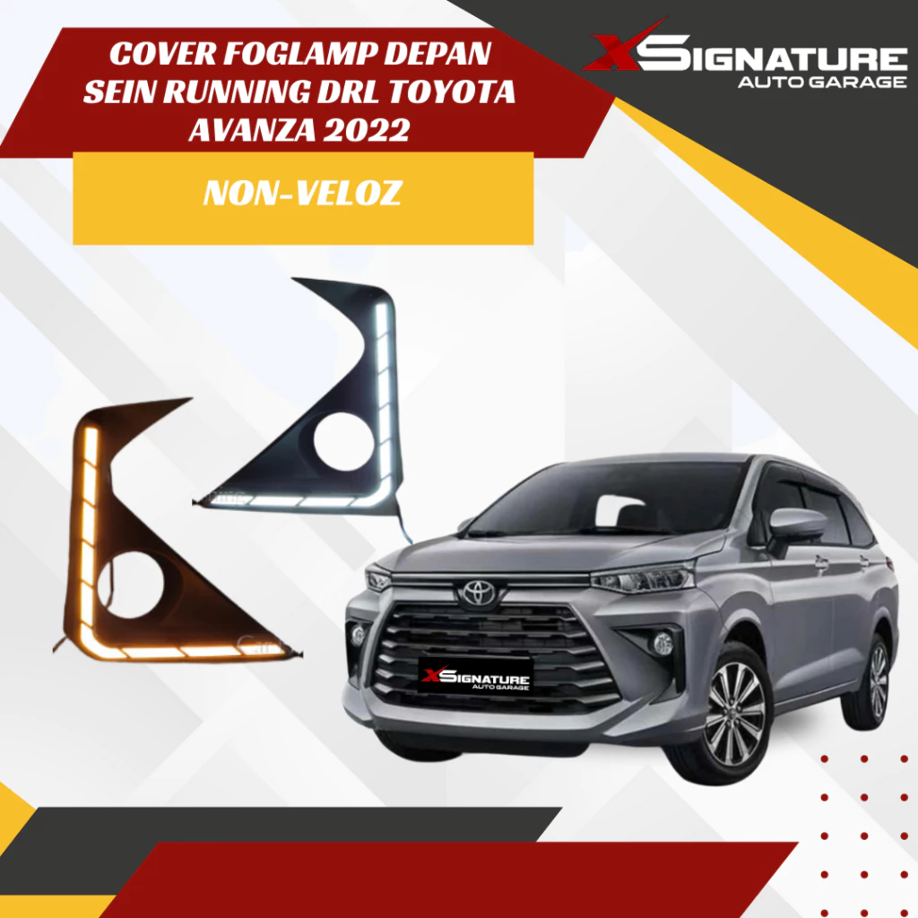 DRL LED COVER FOGLAMP DEPAN SEIN RUNNING DRL TOYOTA AVANZA NON-VELOZ