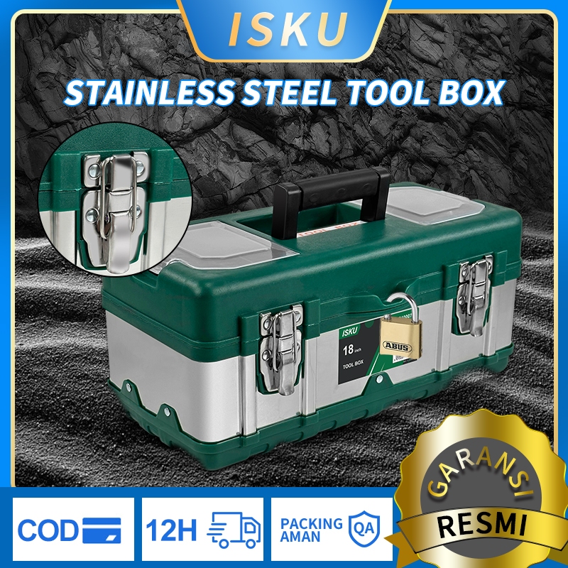 Jual Isku Tool Box Besi Inch Box Kotak Perkakas Besi Toolbox Metal Case Tool Box Besar