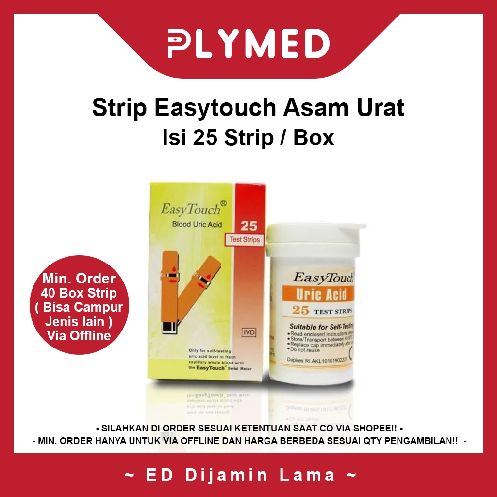 Jual Strip Easytouch Asam Urat Isi 25 Pcs Shopee Indonesia