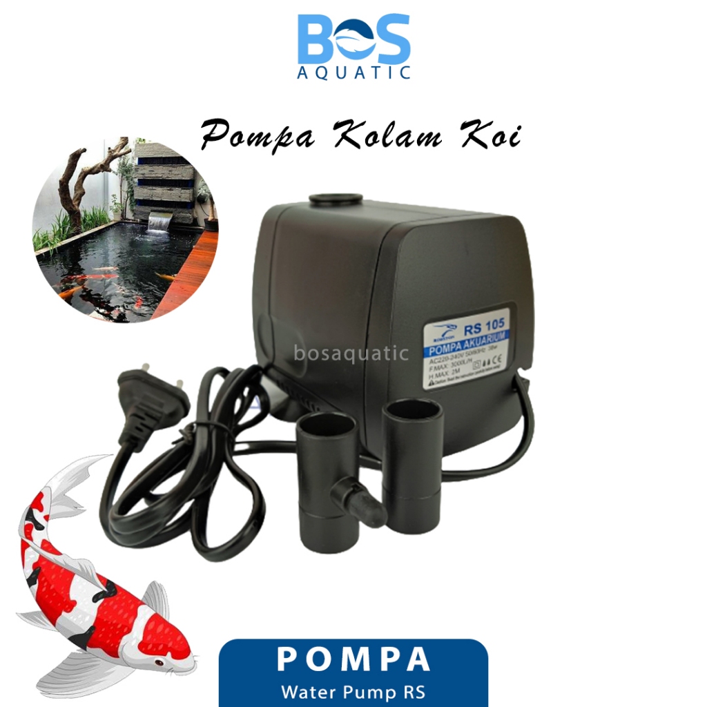 Jual Pompa Kolam Ikan Koi Mesin Air Terjun Celup Low Watt Aquarium