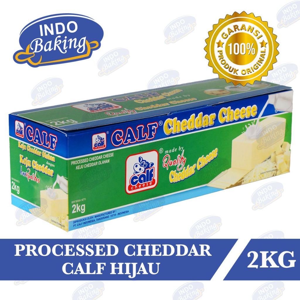 Jual Keju Olahan Cheddar Calf Hijau 2Kg Processed Cheddar Cheese Calf ...