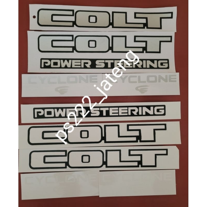 Jual stiker stiker tulisan colt cyclone power stering/stiker l300 pick ...
