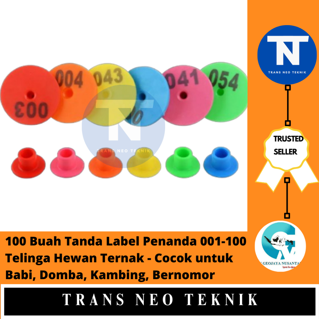 Jual 100 Buah Tanda Label Penanda 001-100 Telinga Hewan Ternak - Cocok ...
