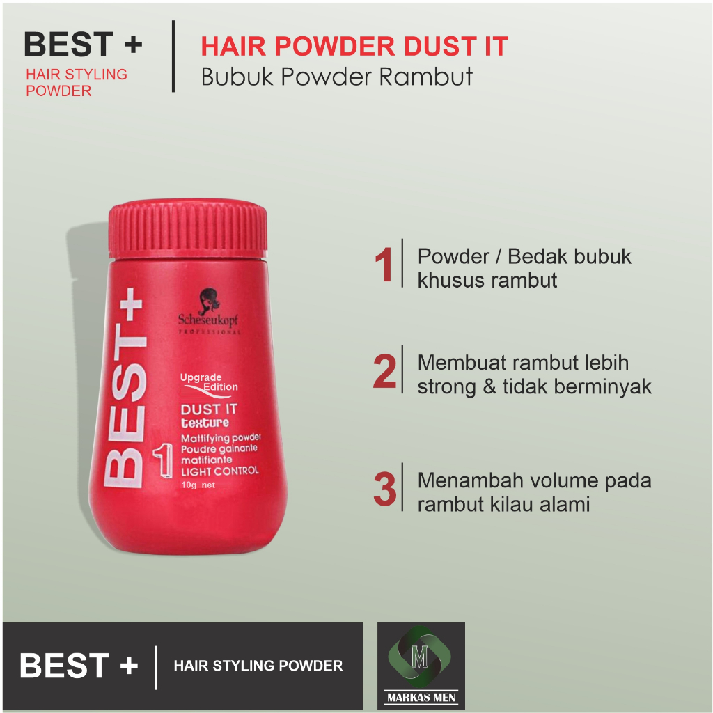 Jual BEST+ Hair Powder Pria Upgrade Edition Pomade Powder Rambut ...