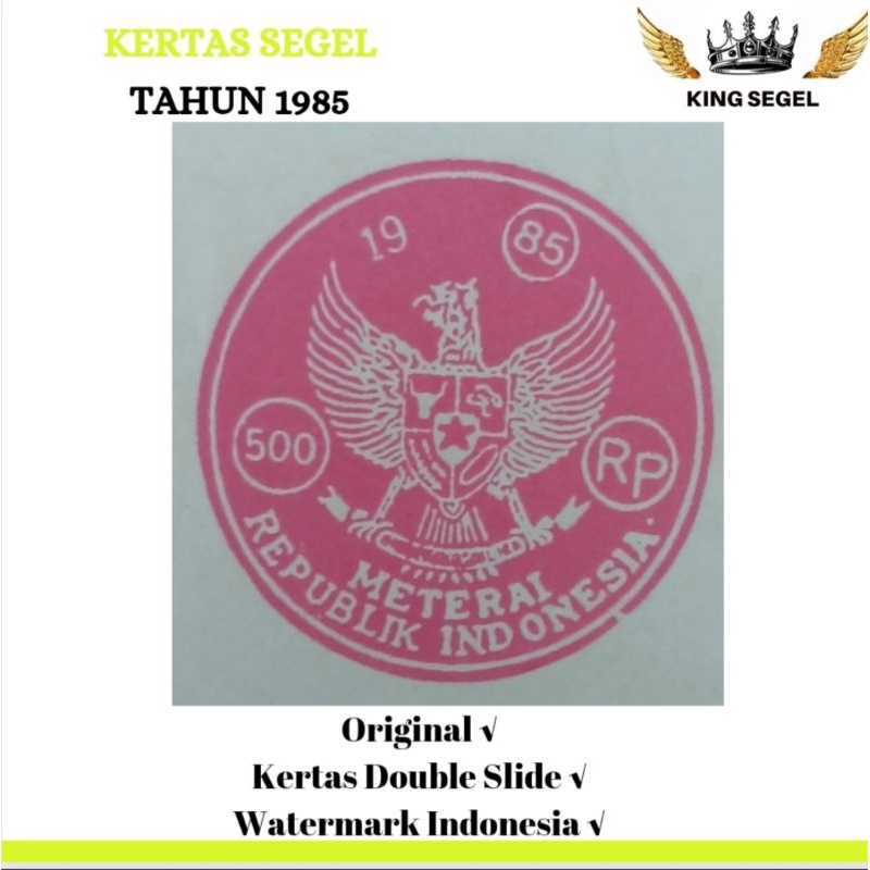 Jual Kertas Segel Tahun 1985 Double Asli Shopee Indonesia