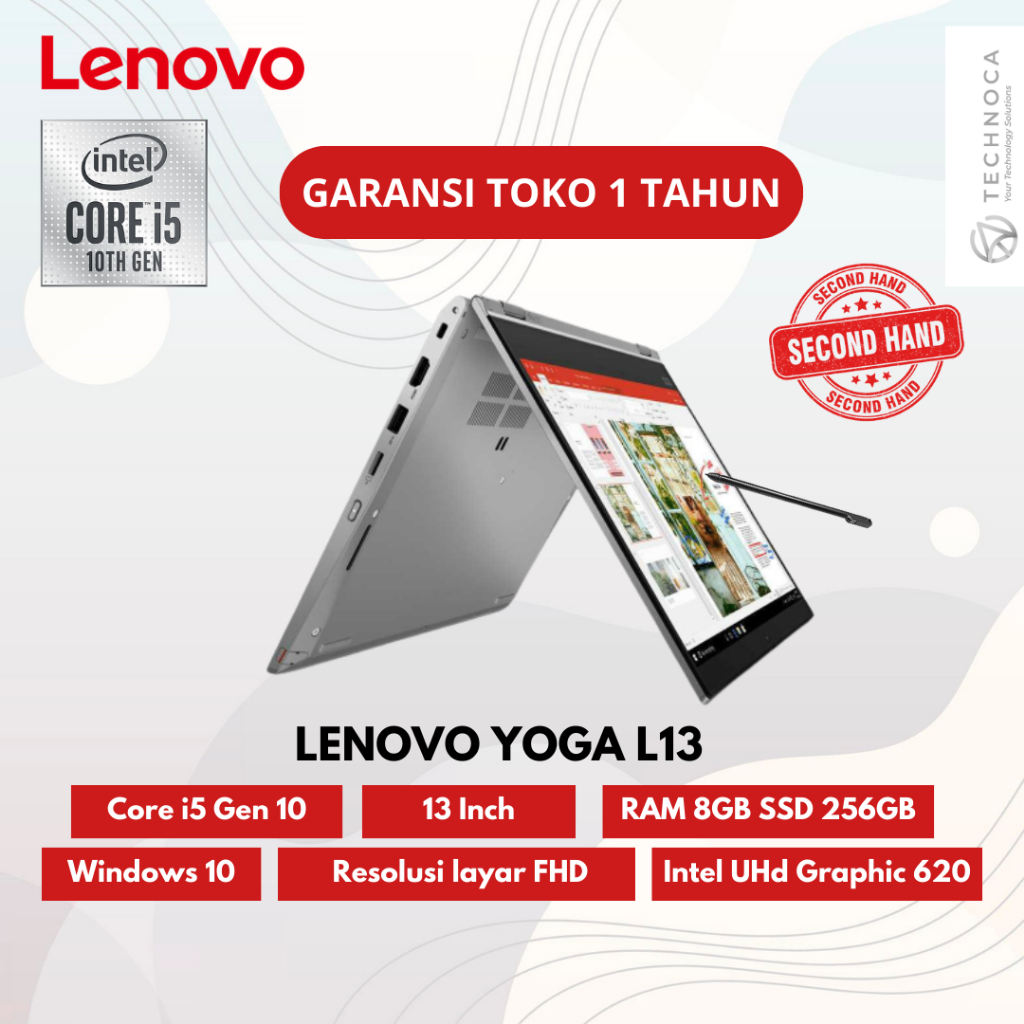 Jual Lenovo Yoga L13 Core i5 Gen 10 RAM 16GB SSD 256GB Garansi 1 Tahun ...