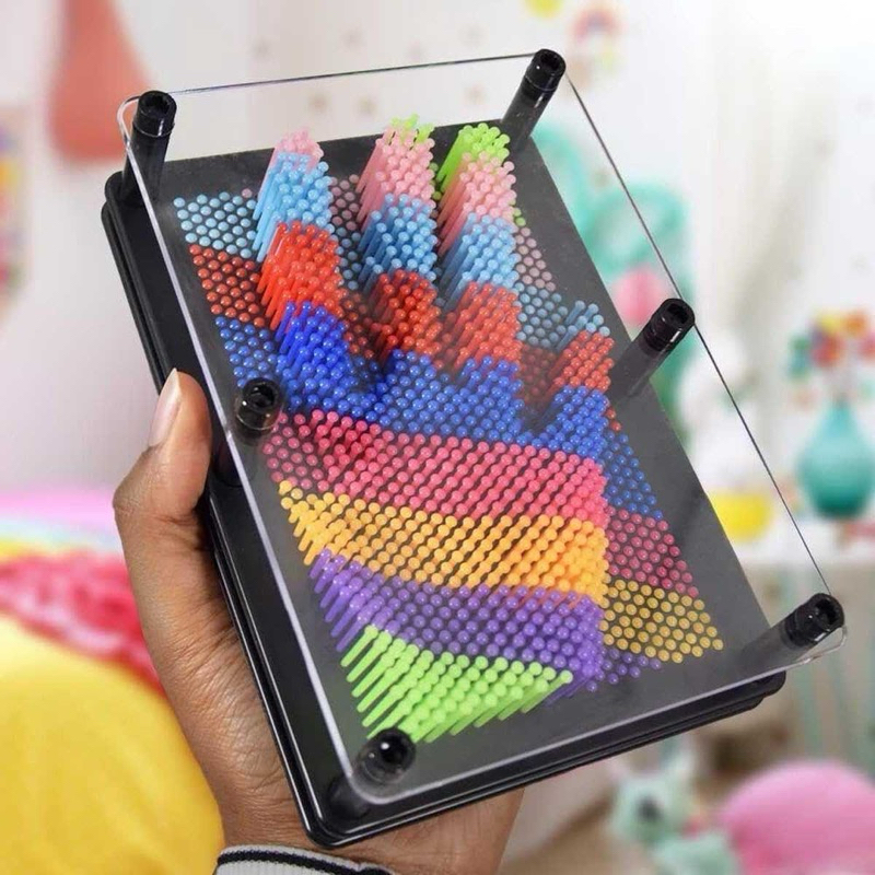 Jual Pinart Mainan Cetakan 3D Pin Art Clone Sculpture Needle Painting ...