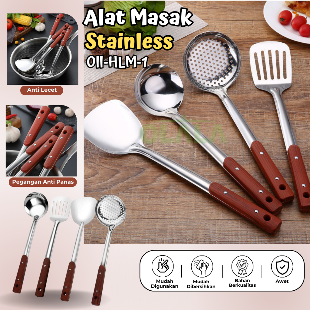 Jual 【cod】sodet Stainless Steel Spatula Sutil Susuk Centong Sayur