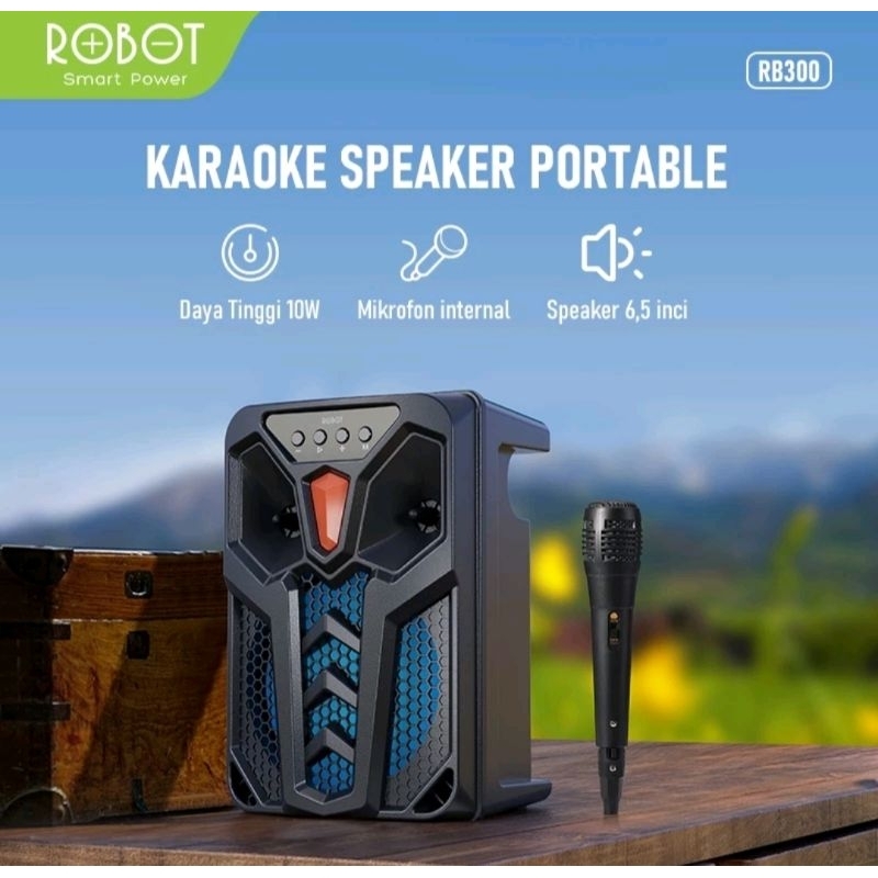 Jual ROBOT RB350 Karaoke Speaker With Microphone Bluetooth5.1 | Shopee ...