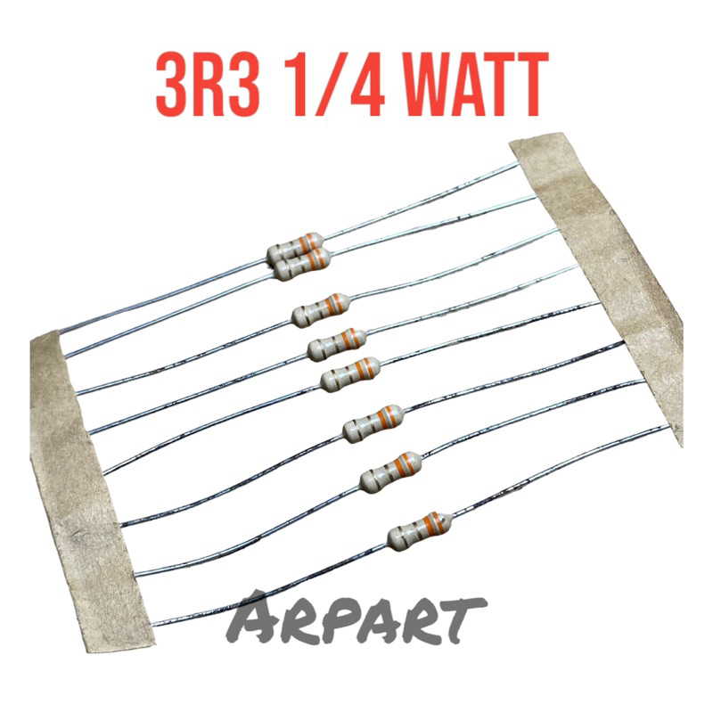 Jual 10x resistor 3r3 1/4 watt carbon stock lama | Shopee Indonesia