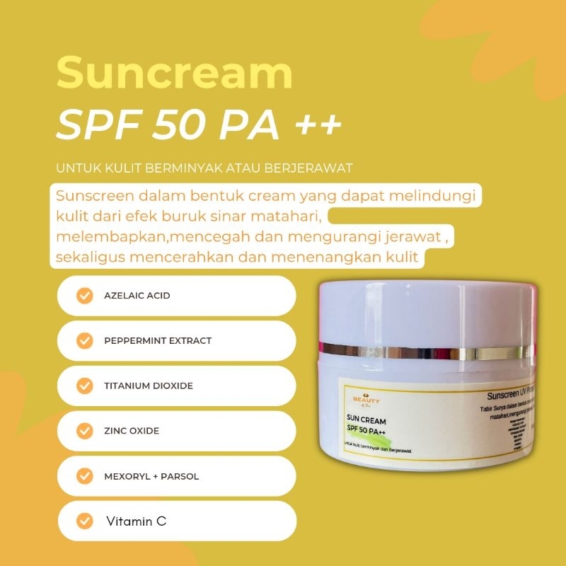 Jual SUNSCREEN SPF 50 PA++ FOR ACNE AND OILY SKIN | Shopee Indonesia