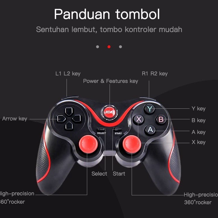 Jual gL Gamepad X3 Bluetooth wireless Controller for PC iOS Android ...
