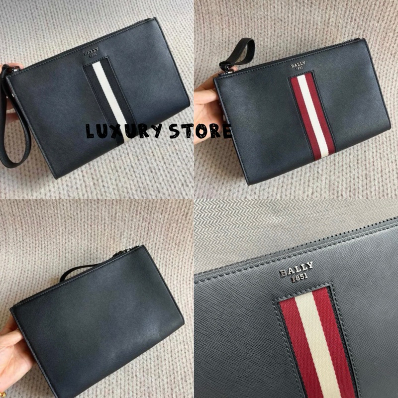 Jual [LENGKAP BOX BALLY] Bally Clutch Makid Handbag Pria Leather Black ...