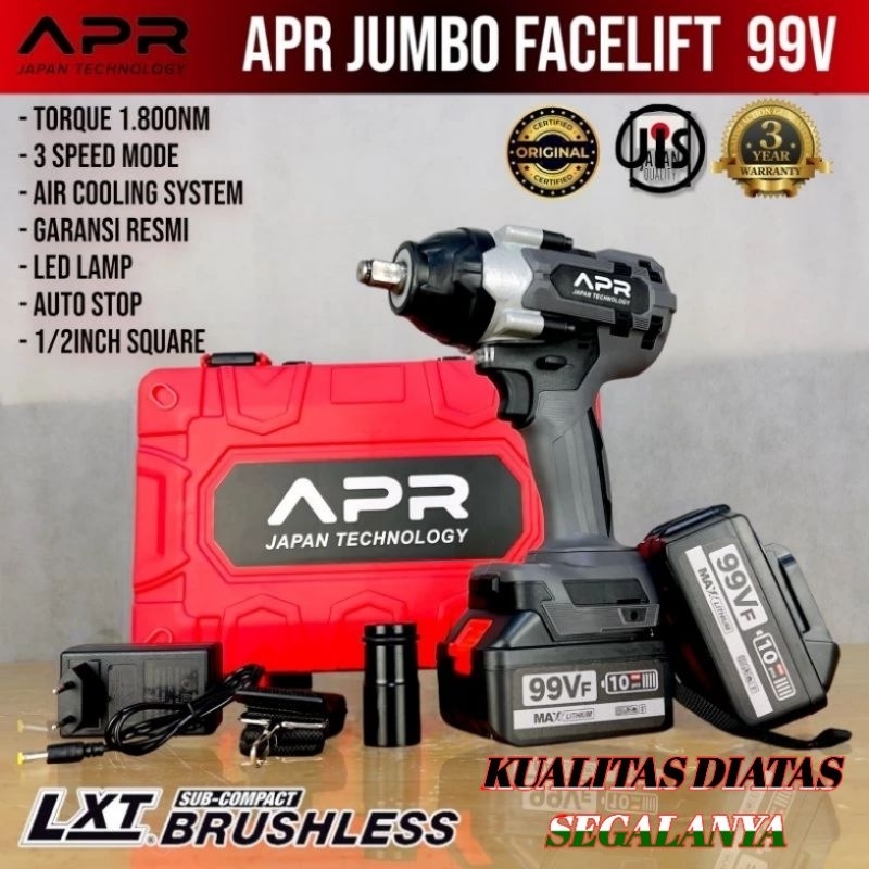 Jual XAPR AP33 Bor Impact Wrench Cordless Mesin Buka Baut Mobil Baterai ...