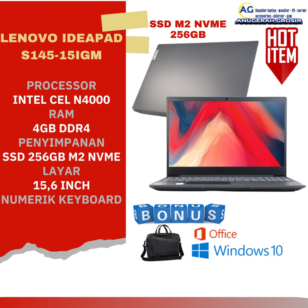 Lenovo Laptop Ideapad Lenovo Ideapad S145 Ssd Nvme Spesifikasi