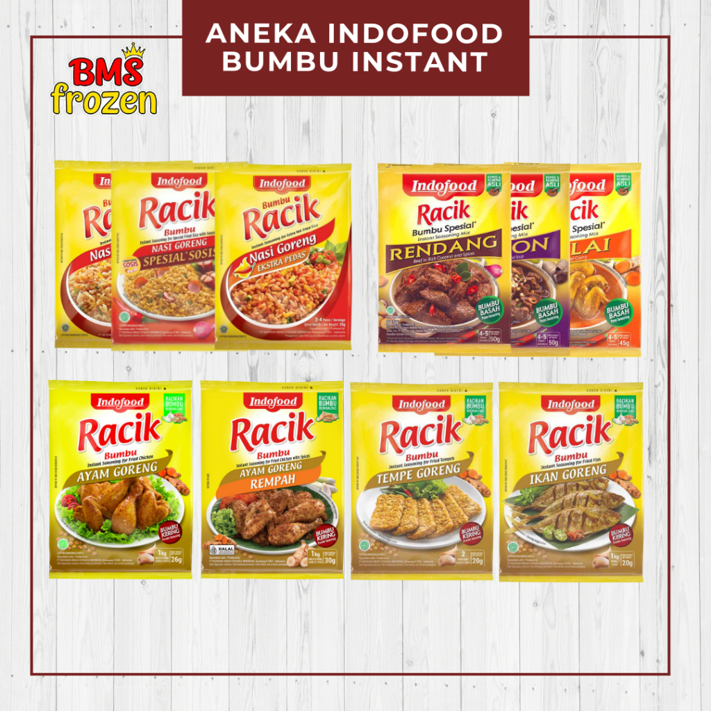 Jual Bms Frozen Mart Indofood Bumbu Racik Nasi Goreng Ayam Goreng Tempe Goreng Bumbu