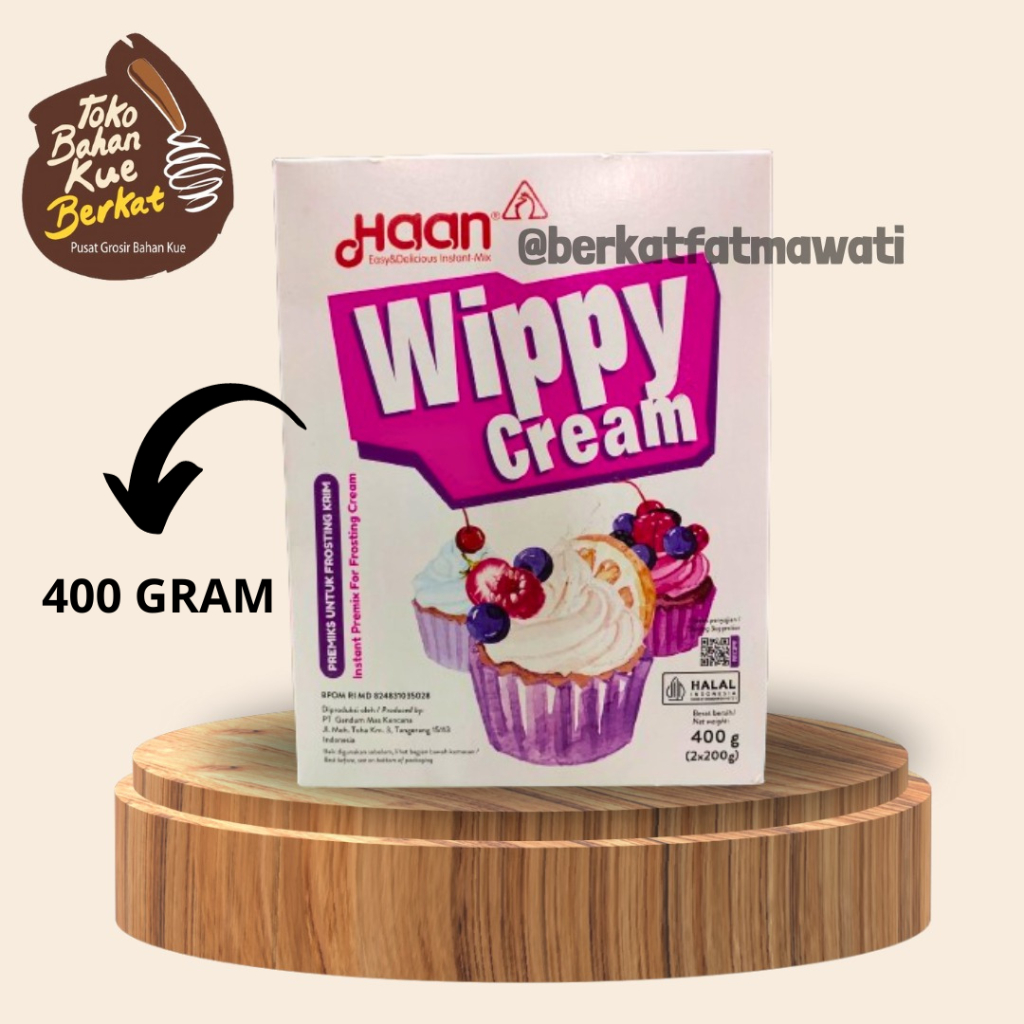 Jual WIPPY CREAM HAAN / WIPPY CREAM INSTANT TOPPING POWDER 400 GR ...
