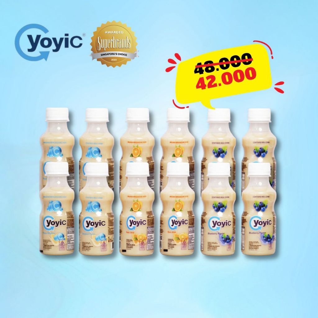 Jual 12 Yoyic Minuman Susu Fermentasi Rasa Original Jeruk Blueberry Peach 130 Ml12 Shopee 3216