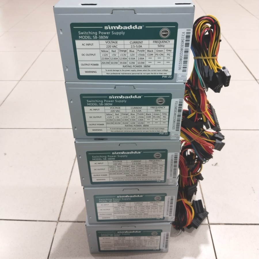 Jual POWER SUPPLY / PSU SIMBADDA 380W SIM V Simbada 380 W Tray 380W ...