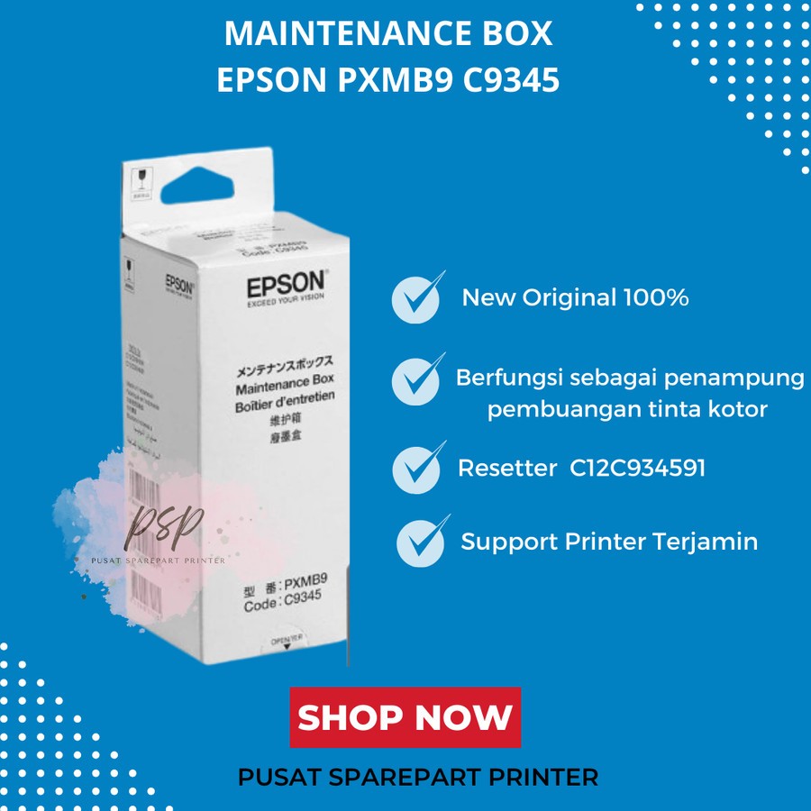 Jual Maintenance Box Epson Pxmb9 C9345 L15140 L15150 L15160 L6580 Original Shopee Indonesia 8306