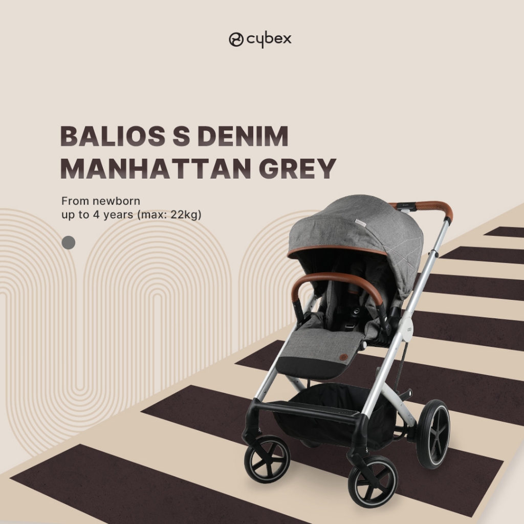 Jual Cybex Stroller Balios S Denim Manhattan Grey 519001475 Shopee Indonesia