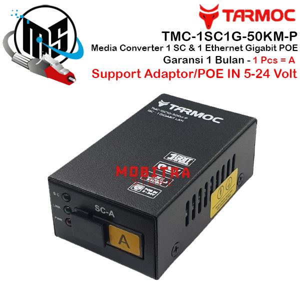 Jual Tarmoc Tmc Sc G Km P Media Converter Switch Sc Lan Sc Lan Gigabit Poe In