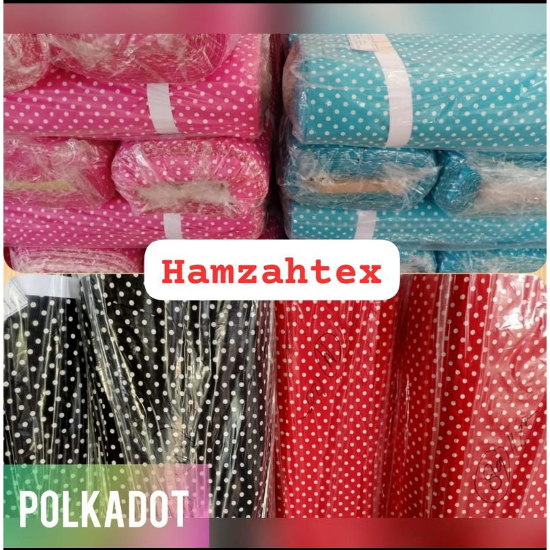 Jual Katun Polymicro Polkadot Kain Motif Polka | Shopee Indonesia