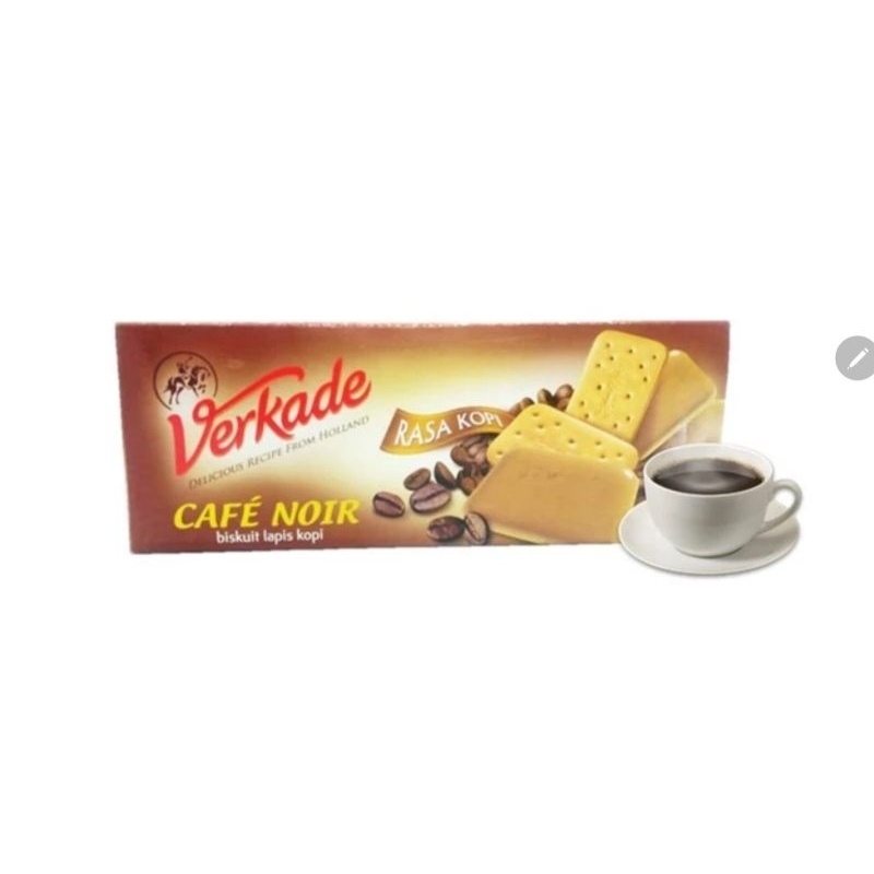Jual Verkade Biscuit Cafe Noir biskuit lapis kopi 90 g Shopee Indonesia