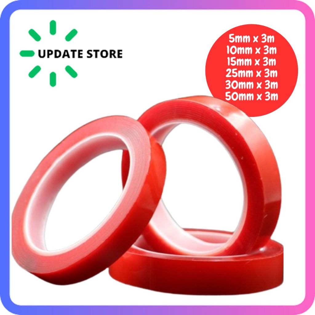 Jual Perekat Double Tape Acrylic Adhesive Transparent Sticker | Shopee ...