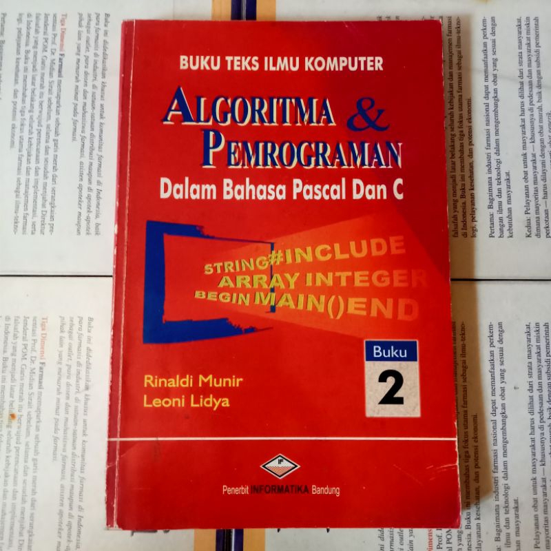 Jual BUKU TEKS ILMU KOMPUTER ALGORITMA & PEMROGRAMAN | Shopee Indonesia