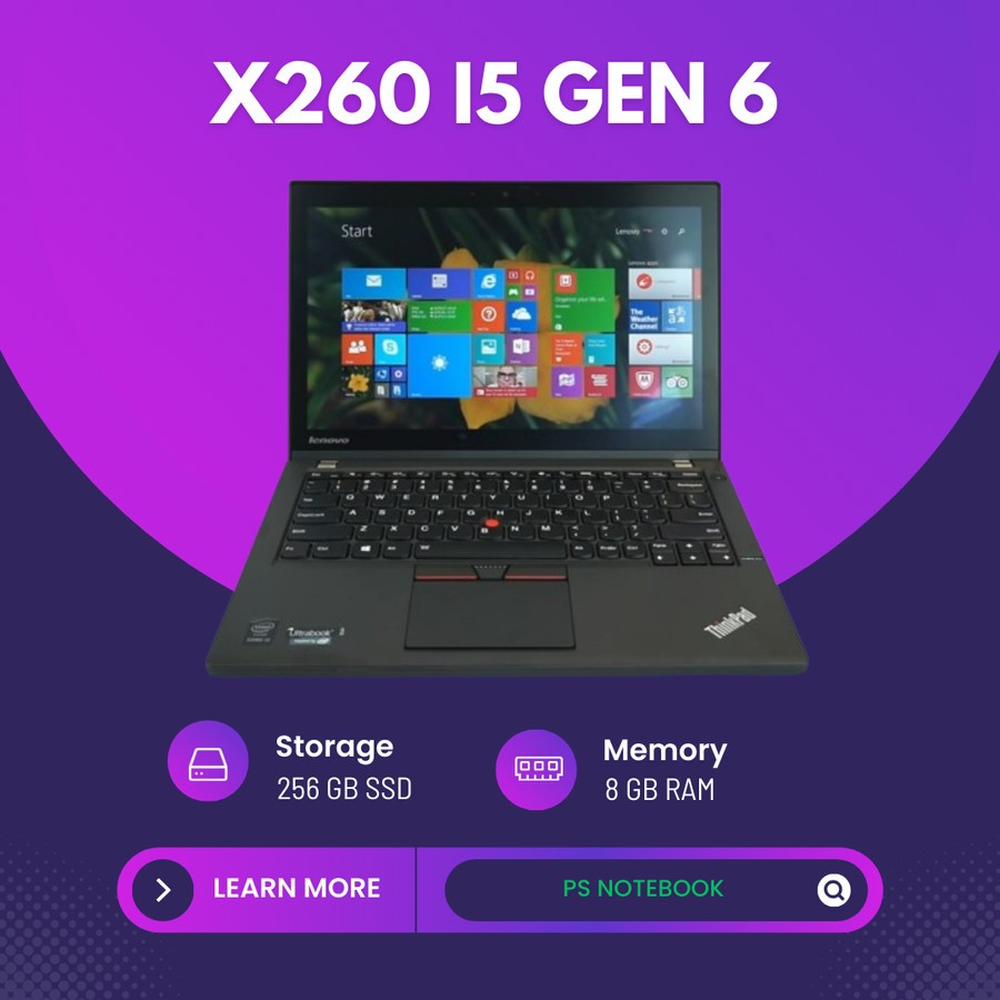 Jual Lenovo Thinkpad X260 Intel Core I5 Gen 6 RAM 8GB SSD 256GB Mulus ...