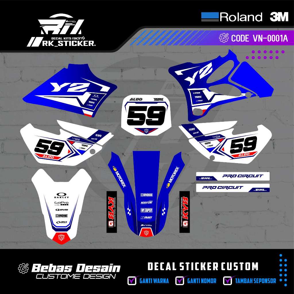Jual DECAL YZ 85 OLD FULL BODY DECAL YZ 85 LAMA FULL BODY FREE CUSTOME ...