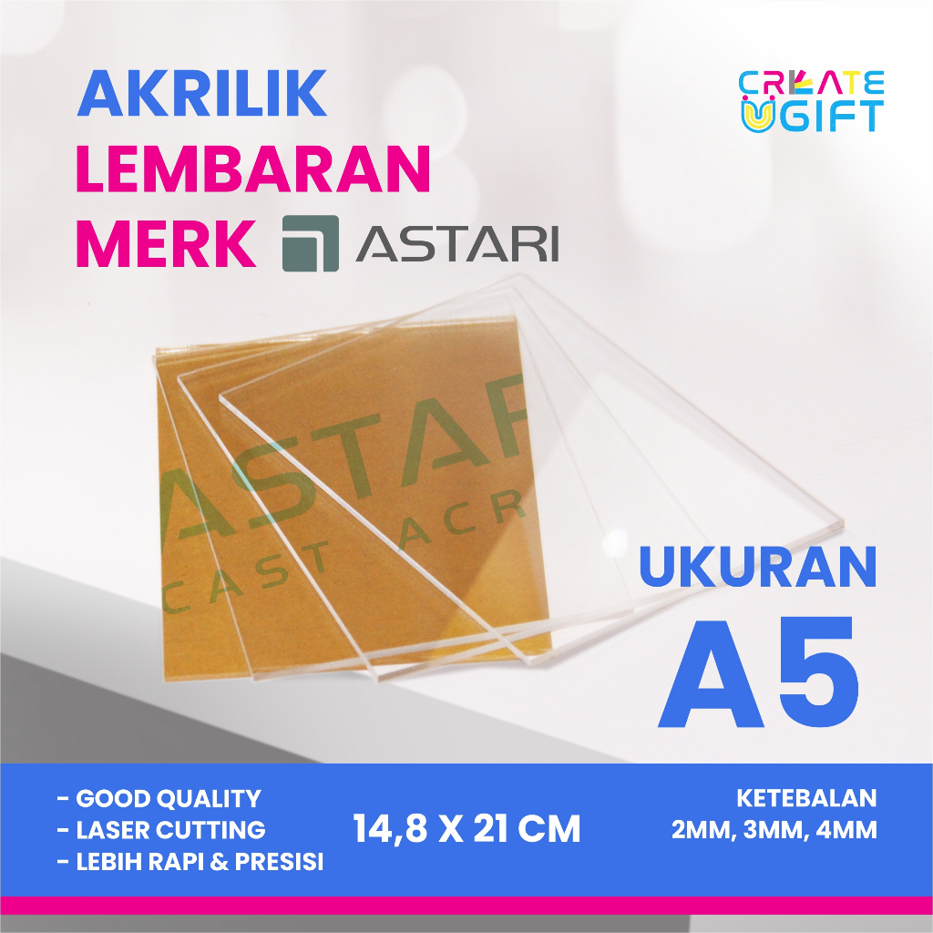 Jual Akrilik Lembaran A5 Merk Astari Akrilik Lembaran A5 Akrilik