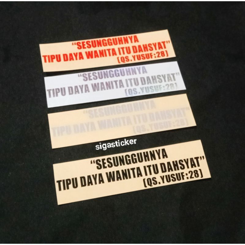 Jual Stiker Sesungguhnya Tipu Daya Wanita Dahsyat Cutting Shopee