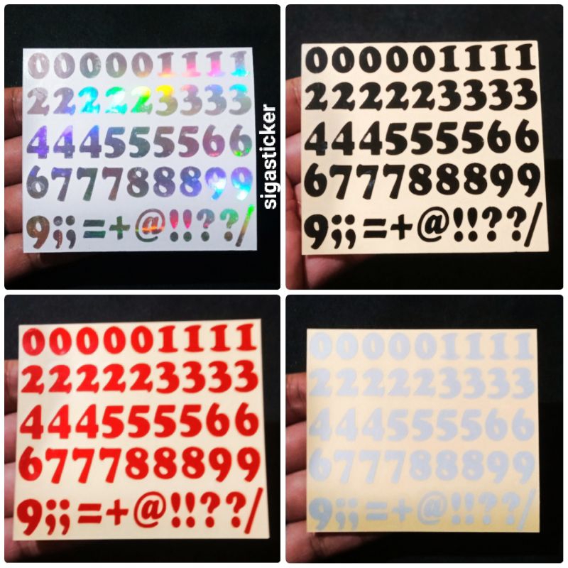Jual Stiker Angka Sticker Nomor Cutting | Shopee Indonesia