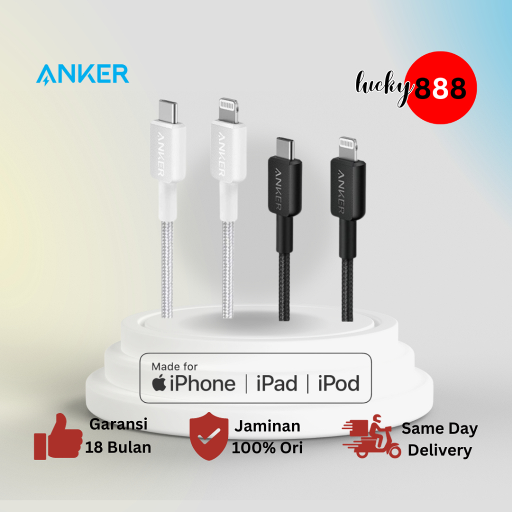 Jual Kabel Charger Anker Iphone 11 12 13 14 MFI PowerLine III Flow USBC to Lightning iPhone 3ft