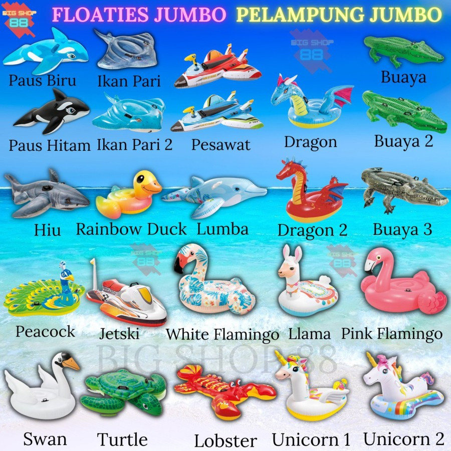 Jual RIDE ON FLOATIES PELAMPUNG ANAK INTEX SWAN BEBEK FLAMINGO UNICORN ...