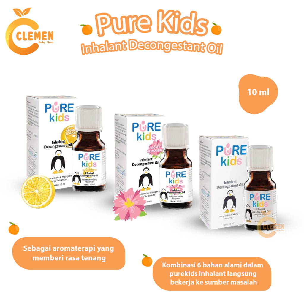 Jual Pure Kids Inhalant Decongestant Oil 10ml | Shopee Indonesia