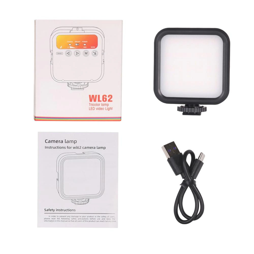 Jual Lampu Kamera Mini Portable Light LED 1200mAh 3 Mode Warna Lampu ...
